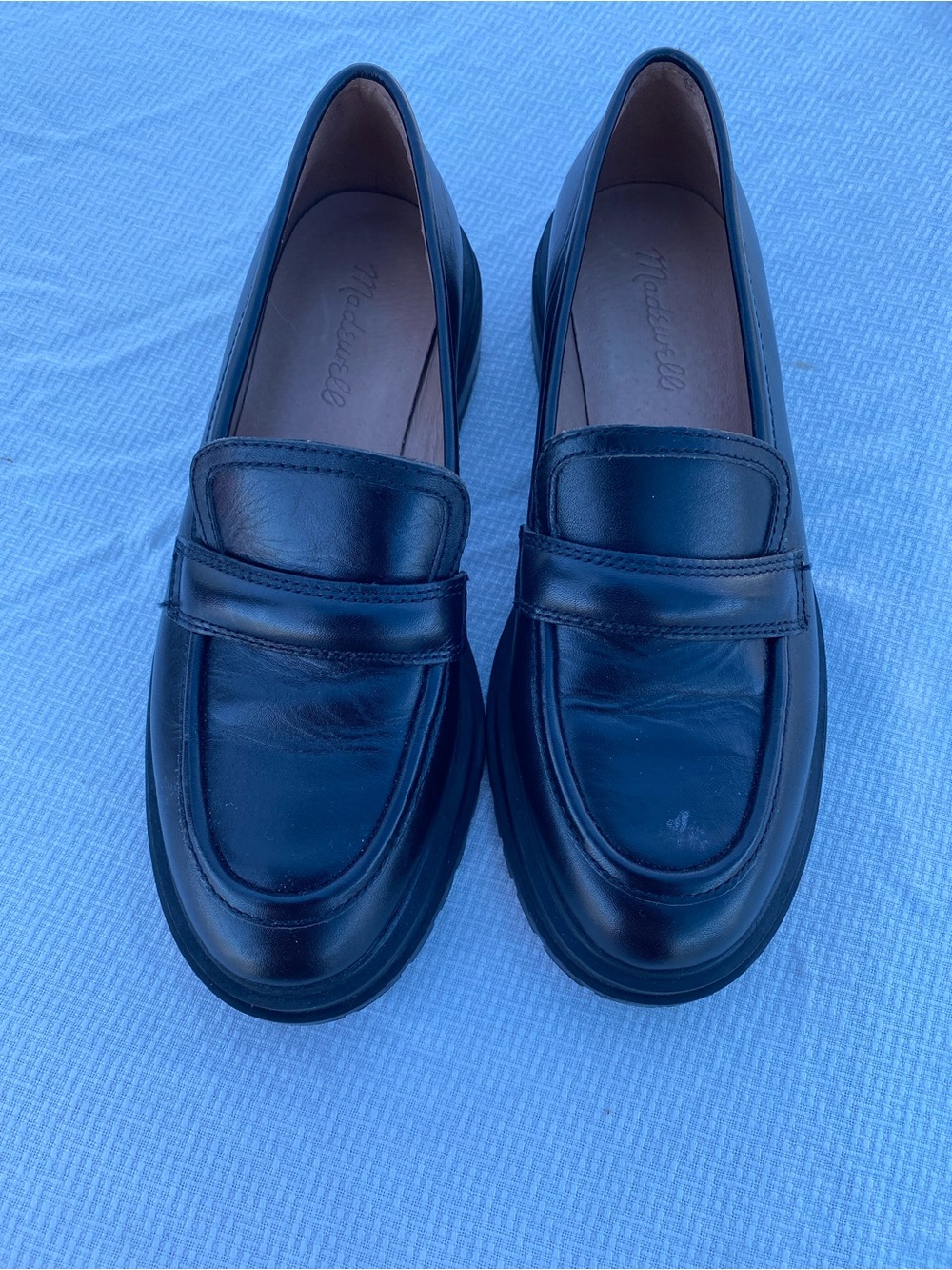 Madewell Black Leather Classic Penny Loafers